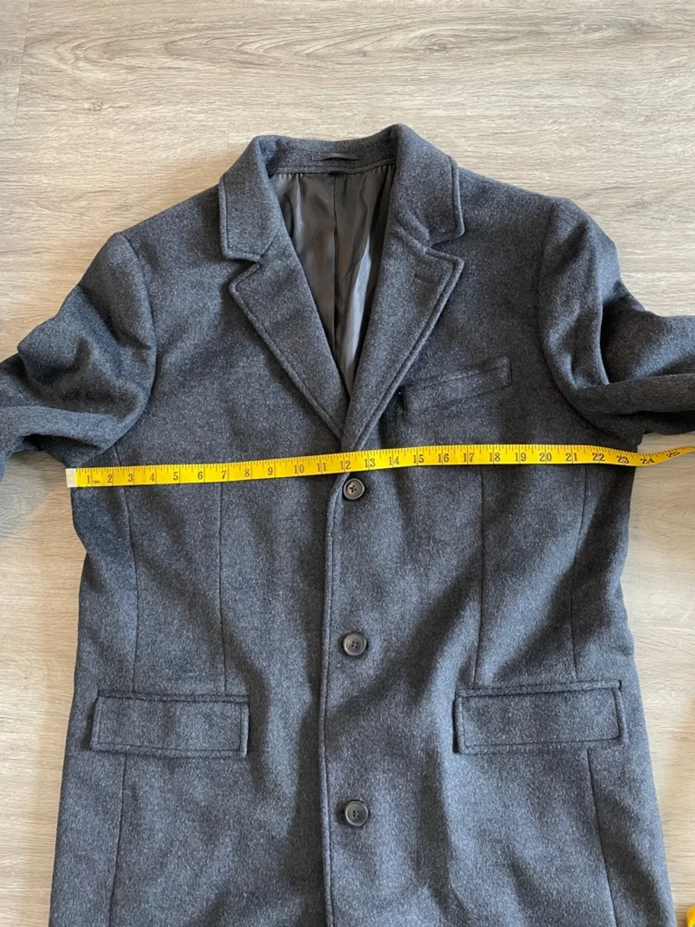 J. Crew Men's Dark Charcoal Gray Wool Blend Topcoat Size 42 NEW $450
